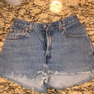 Levi’s denim cut-offs- Mom Jean Style